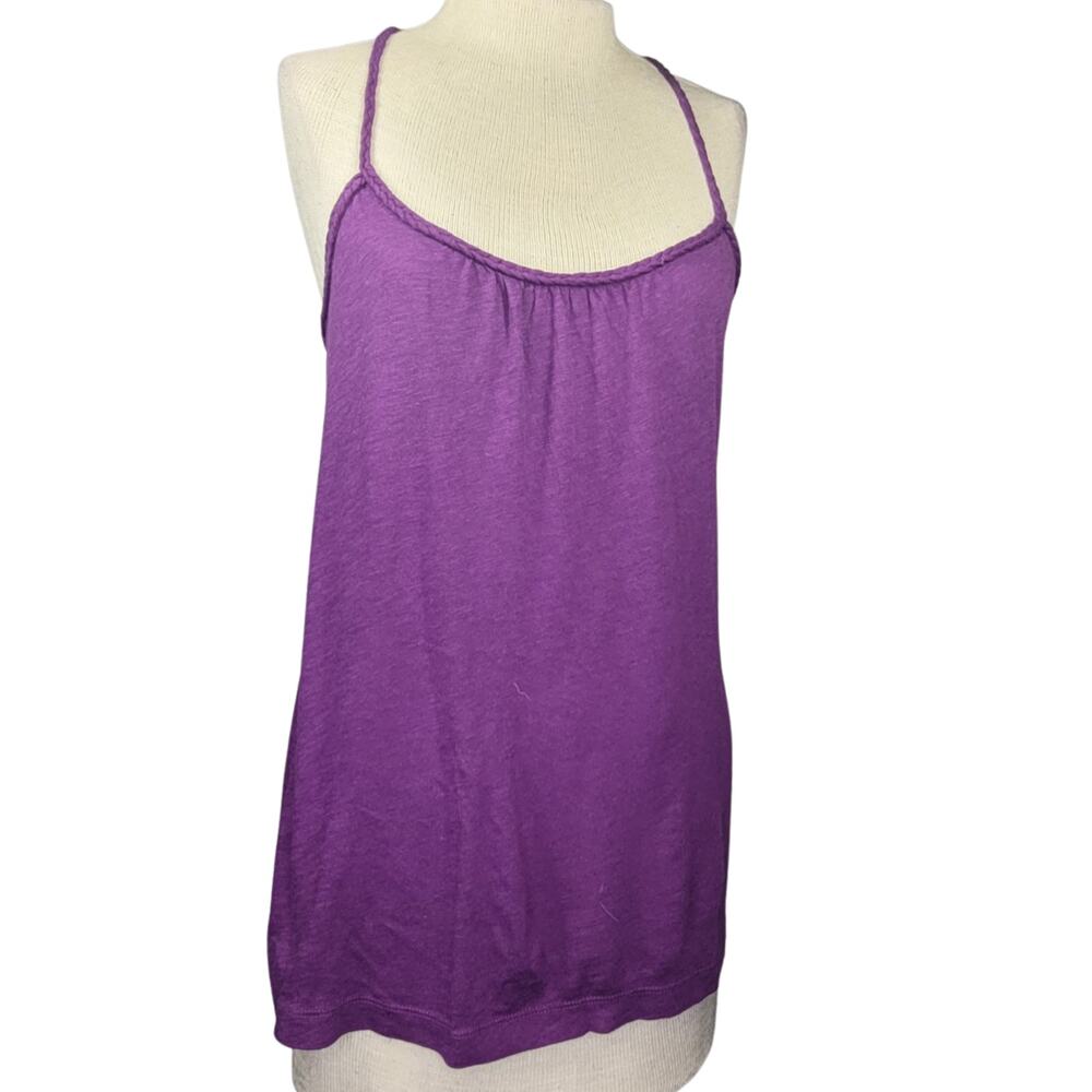 Purple Cotton Blend Tank Top Size Small
